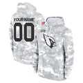 Punc Custom A.Cardinals Arctic Camo Salute to Service Limited Hoodie Any Name & Numbers Stitched Jerseys