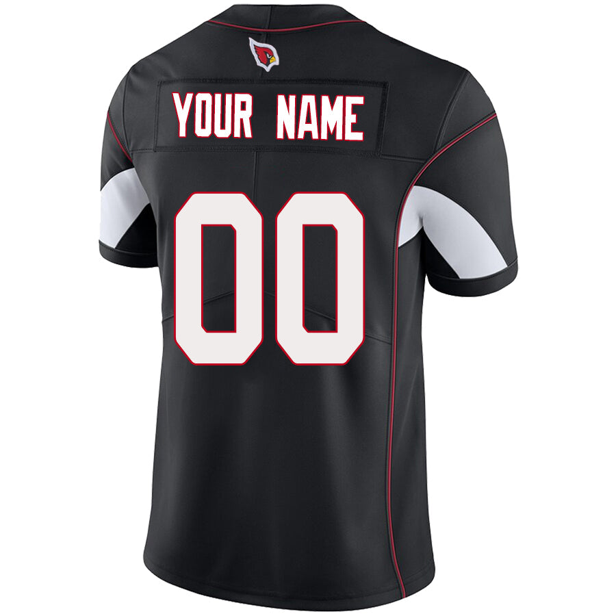 Punc Custom A.Cardinals Black Vapor Untouchable Elite Stitched Jerseys