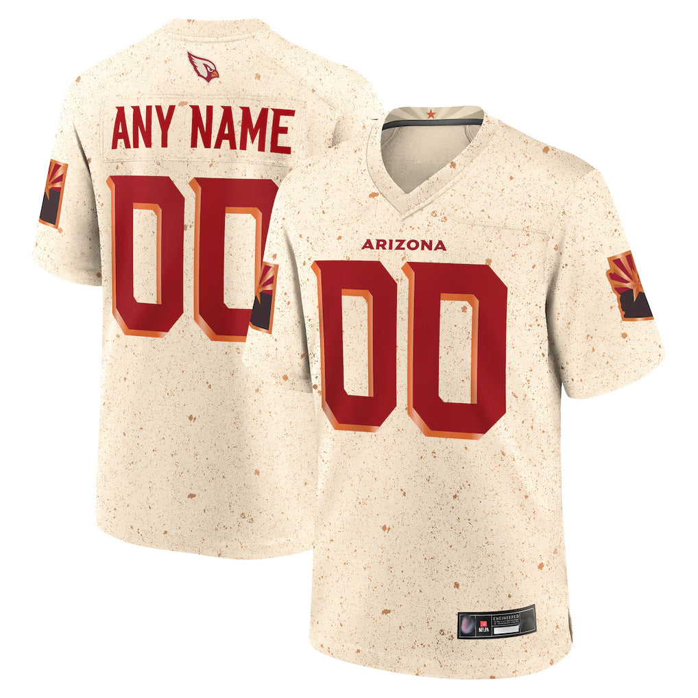 Punc Custom A.Cardinals Cream Rivalries Collection Home Game Stitched Jerseys