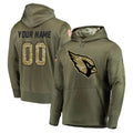 Punc Custom A.Cardinals Olive Salute to Service Limited Hoodie Any Name & Numbers Stitched Jerseys