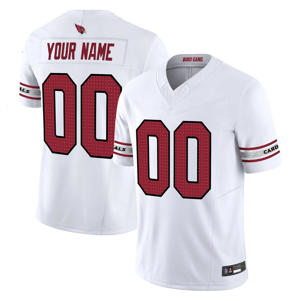 Punc Custom A.Cardinals White Vapor F.U.S.E. Limited Home Game Stitched Jerseys