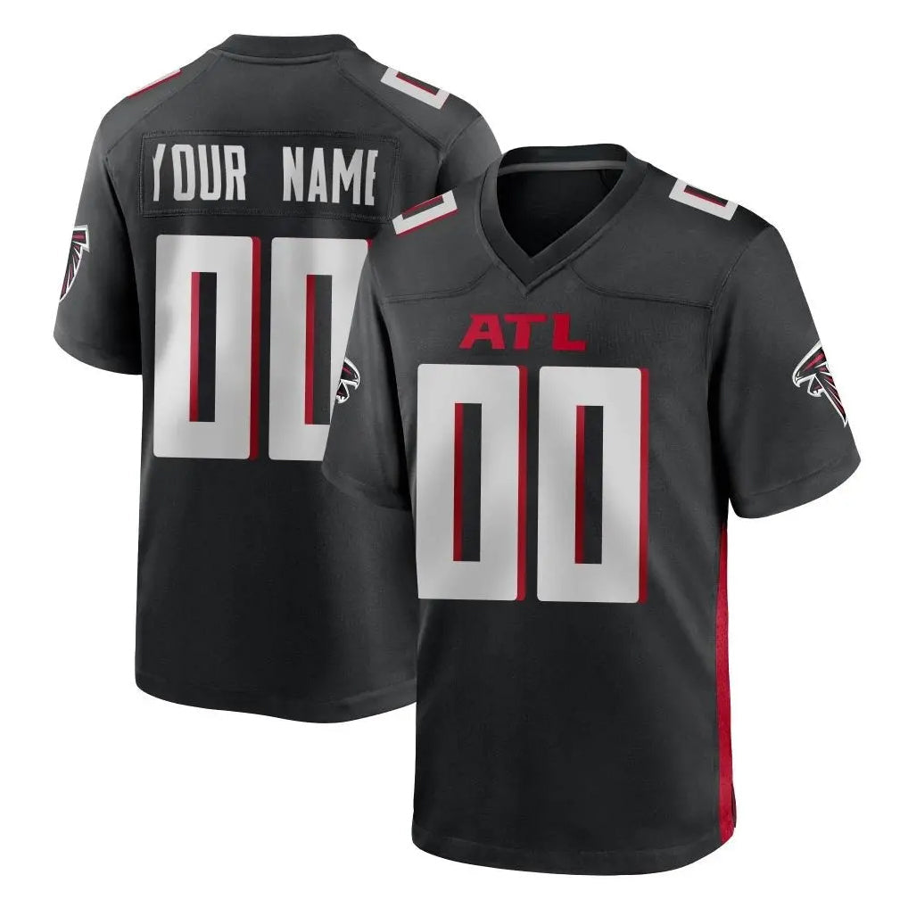 Punc Custom A.Falcons Black Home Game Any Name & Numbers Stitched Jerseys