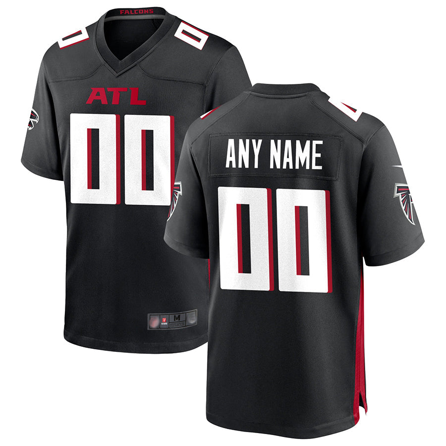 Punc Custom A.Falcons Black Home Game Stitched Jerseys