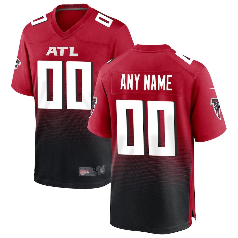 Punc Custom A.Falcons Red Replica Home Game Stitched Jerseys