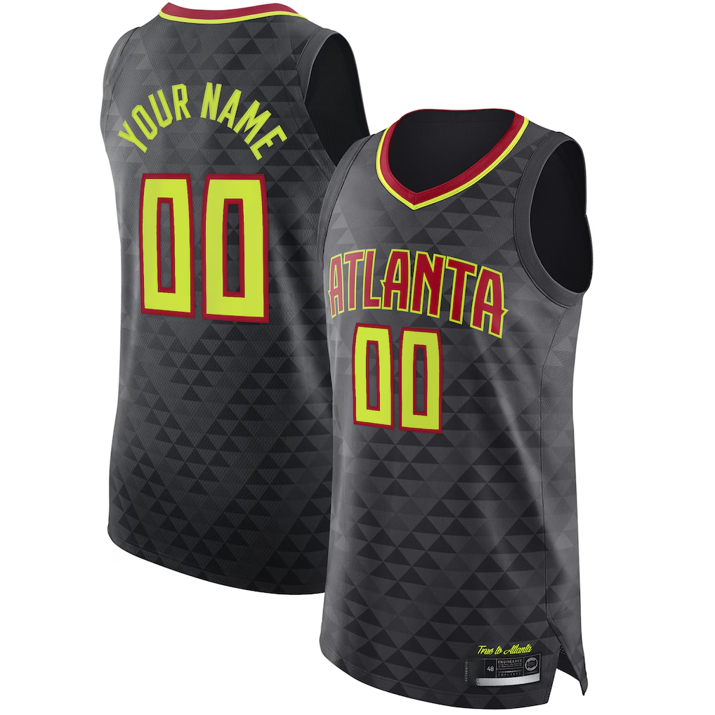 Punc Custom A.Hawks Black Authentic Jerseys - Icon Edition