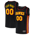 Punc Custom A.Hawks Black Fast Break Replica Jerseys - Statement Edition