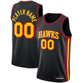 Punc Custom A.Hawks  Black Swingman Jerseys - Statement Edition