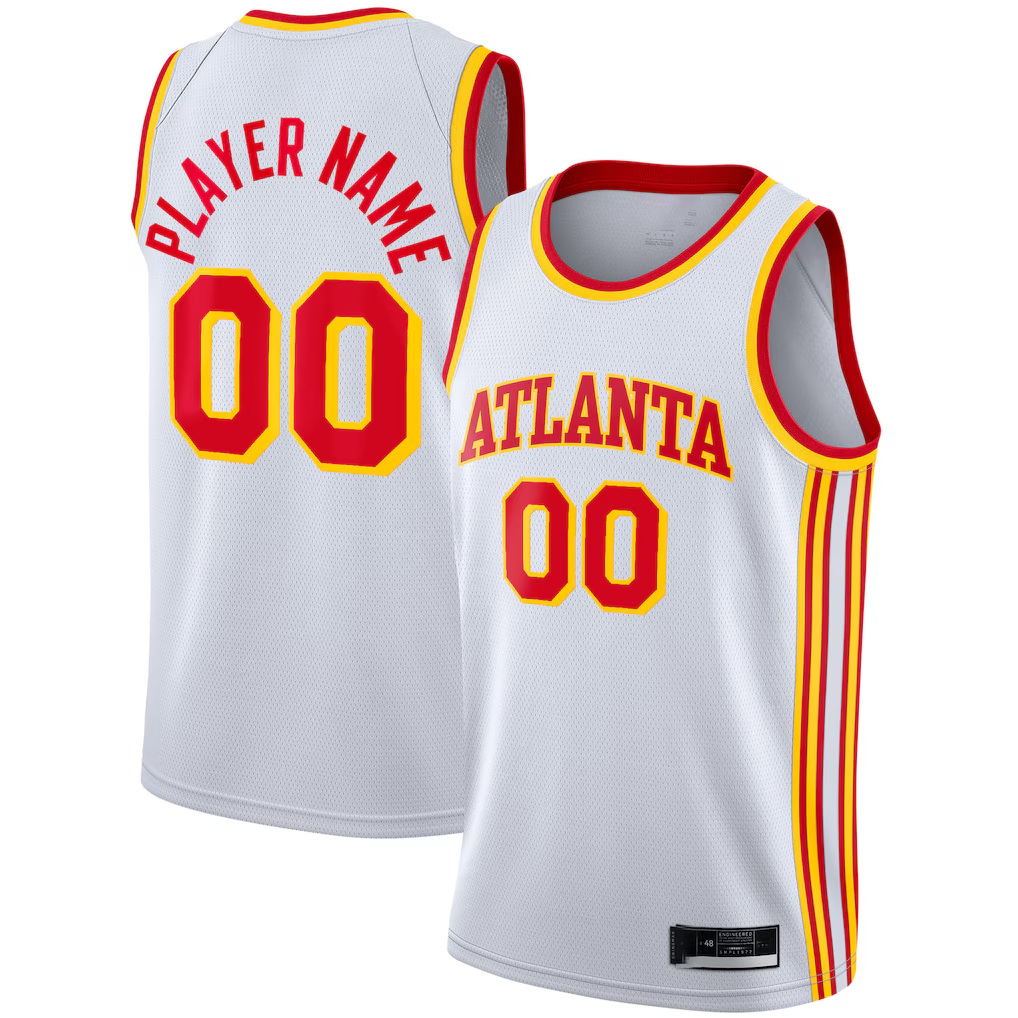 Punc Custom A.Hawks White 2020-21 Swingman Jerseys - Association Edition