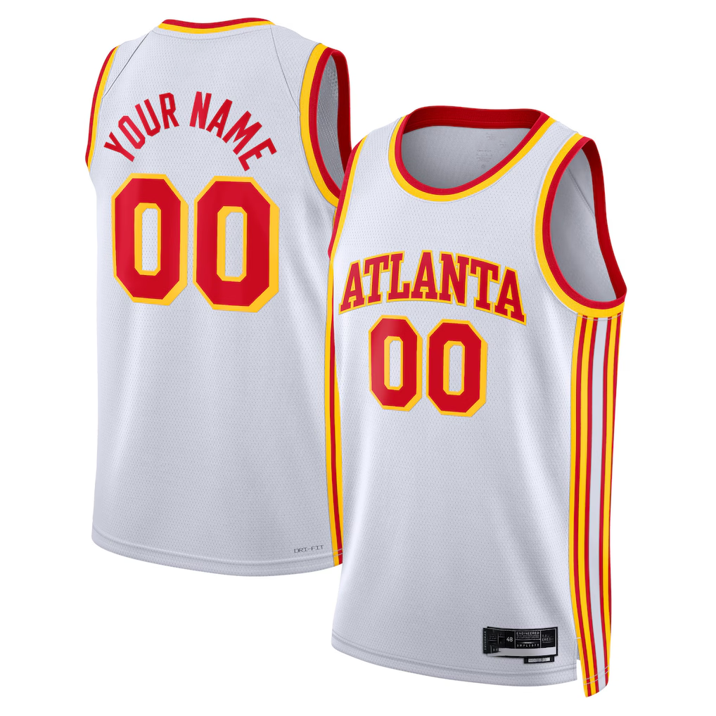Punc Custom A.Hawks White Swingman Jerseys - Association Edition
