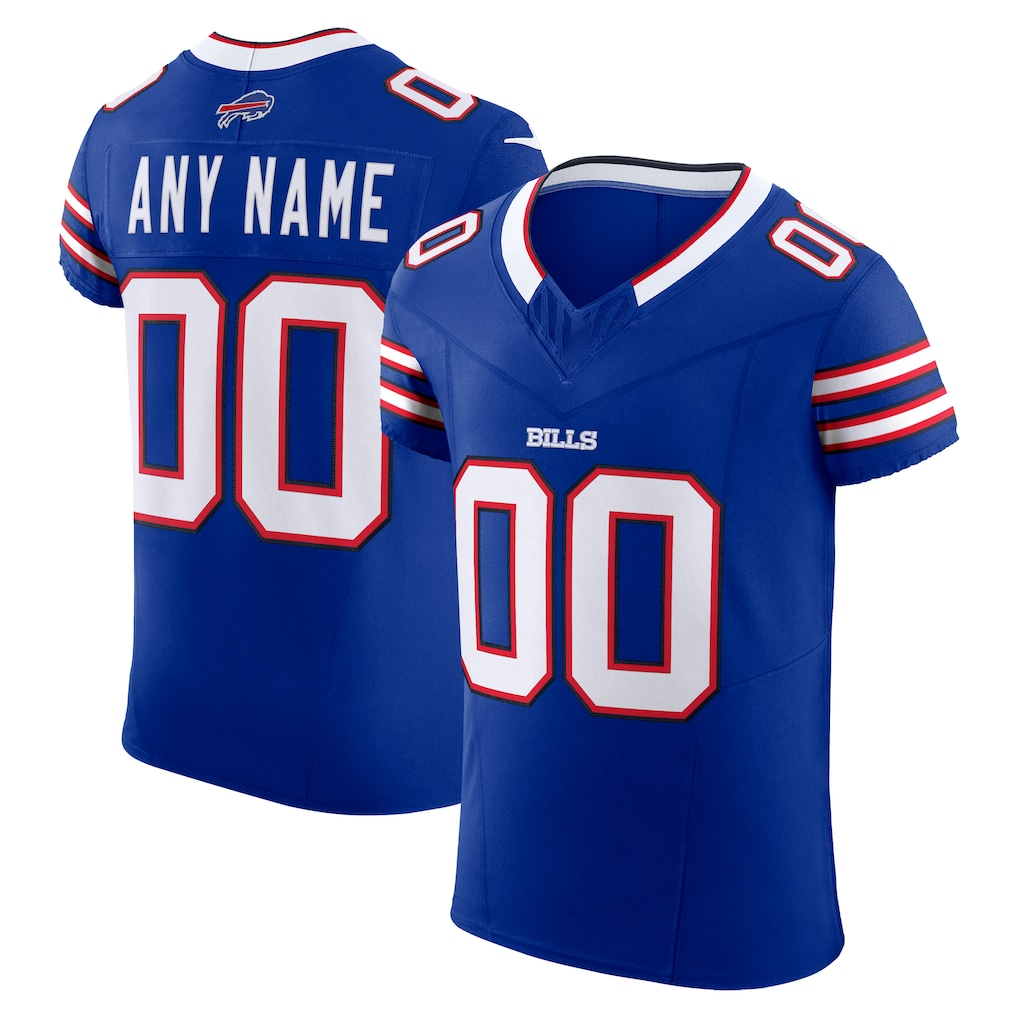 Punc Custom B.Bills Royal Vapor F.U.S.E. Elite Stitched Jerseys