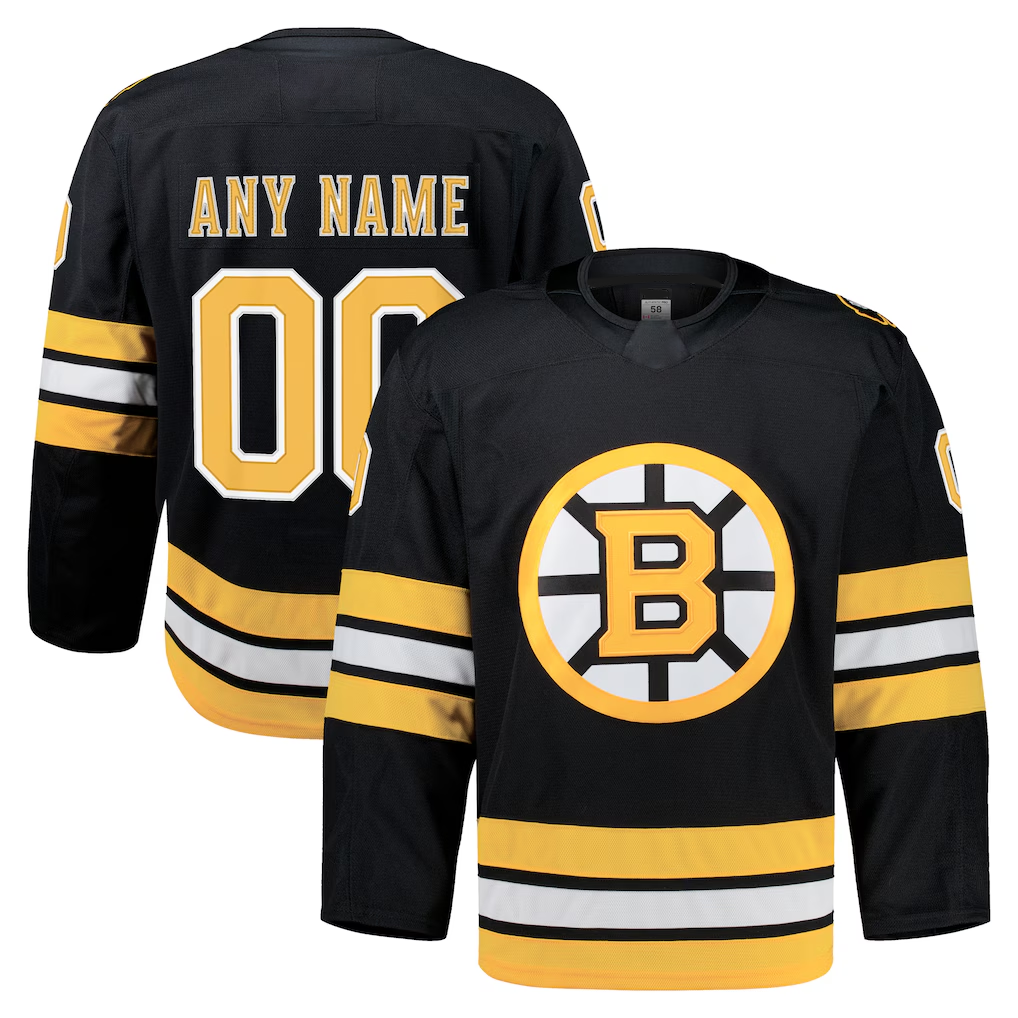 Punc Custom B.Bruins Black Home Authentic Pro Stitched Jerseys
