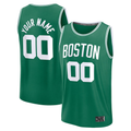 Punc Custom B.Celtics Fanatics Kelly Green Fast Break Stitched Jerseys - Icon Edition