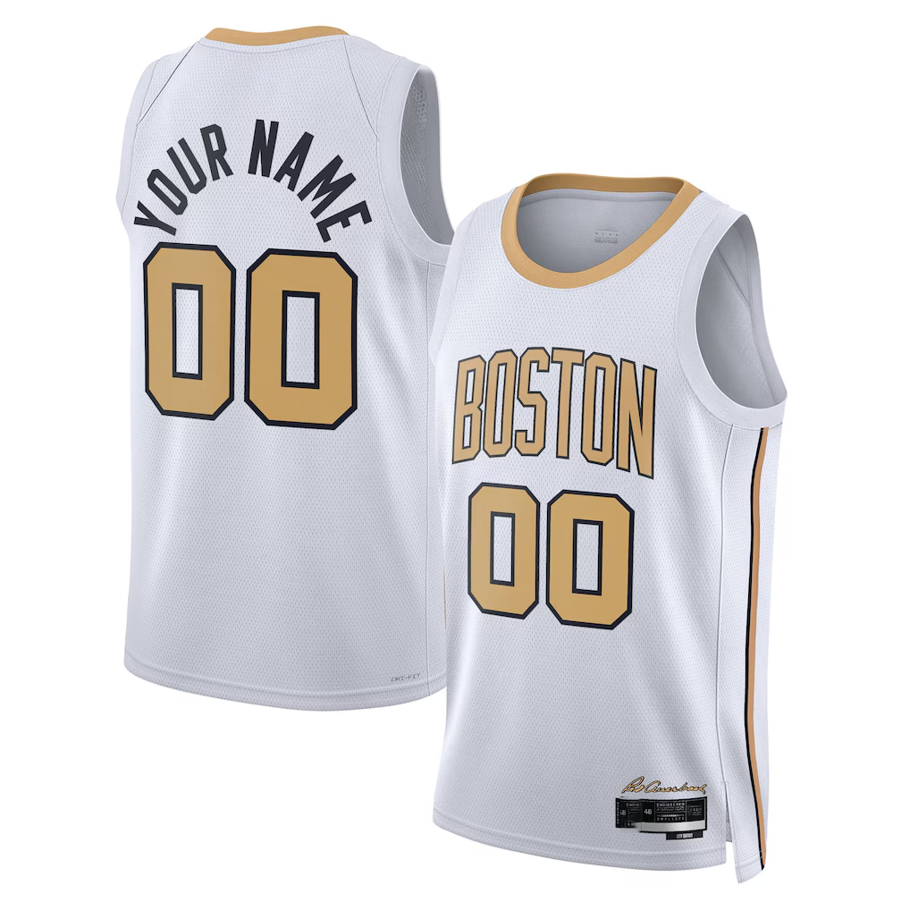 Punc Custom B.Celtics White 202526 City Edition Swingman Jerseys