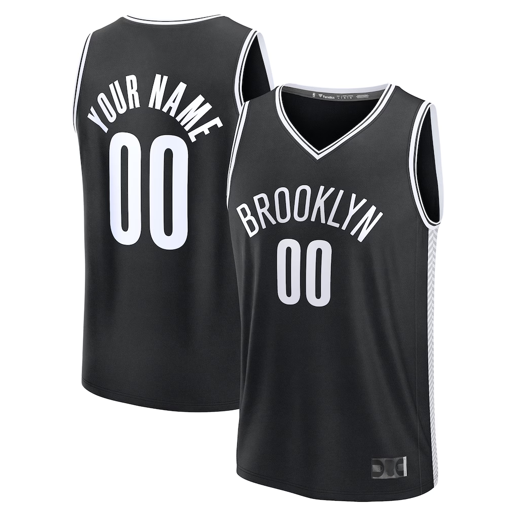 Punc Custom B.Nets Black Fast Break Jerseys - Icon Edition