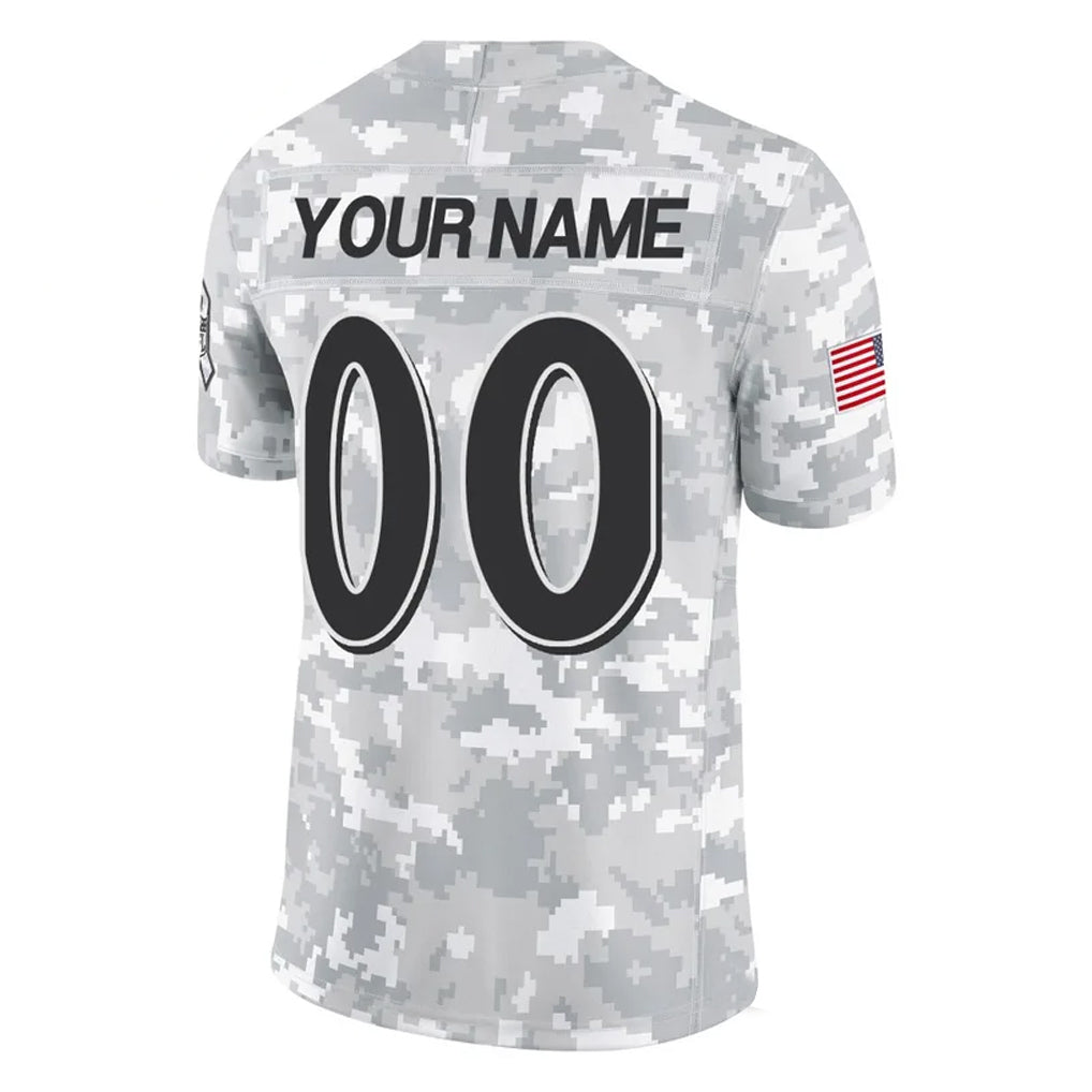 Punc Custom B.Ravens Arctic Camo Salute to Service Limited Any Name & Numbers Stitched Jerseys