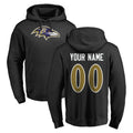 Punc Custom B.Ravens Black Pullover Hoodie Any Name & Numbers Stitched Jerseys
