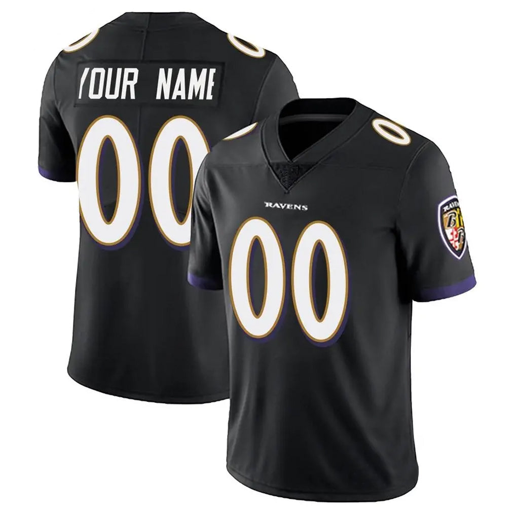 Punc Custom B.Ravens Black Vapor F.U.S.E. Limited Any Name & Numbers Stitched Jerseys