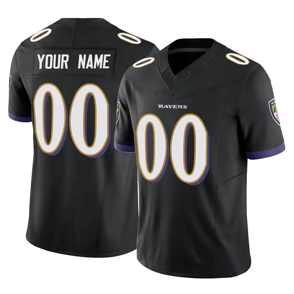 Punc Custom B.Ravens Black Vapor F.U.S.E. Limited Game Any Name & Numbers Stitched Jerseys
