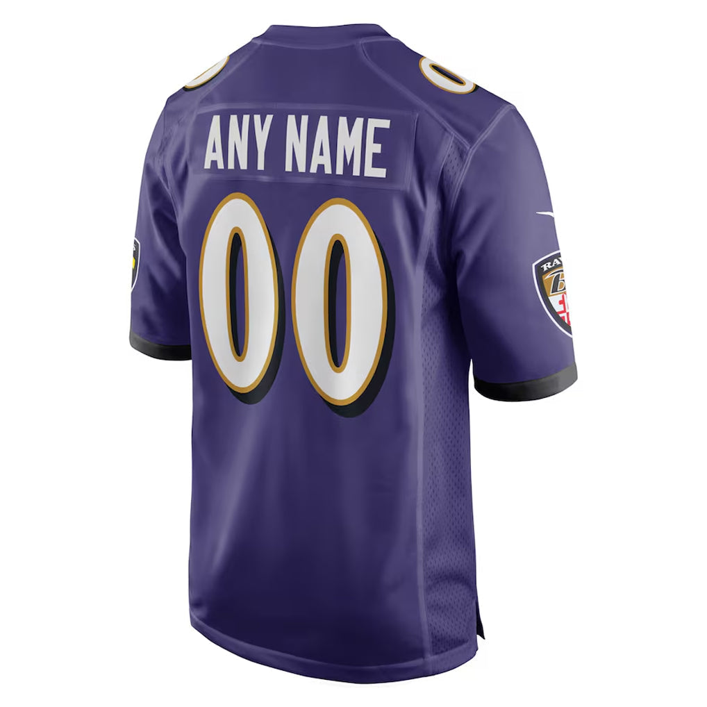 Punc Custom B.Ravens Purple Alternate Home Game Any Name & Numbers Stitched Jerseys