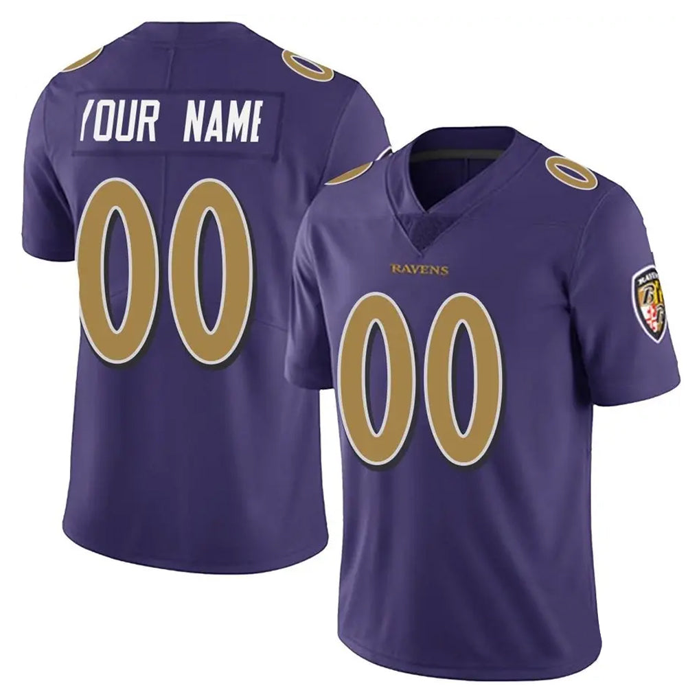 Punc Custom B.Ravens Purple Color Vapor Untouchable Limited Any Name & Numbers Stitched Jerseys
