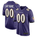 Punc Custom B.Ravens Purple Home Game Stitched Jerseys