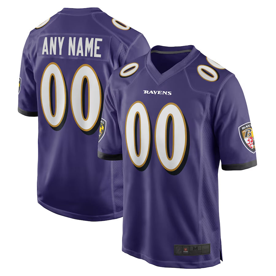 Punc Custom B.Ravens Purple Home Game Stitched Jerseys