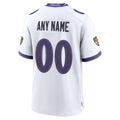 Punc Custom B.Ravens White Home Game Any Name & Numbers Stitched Jerseys
