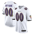 Punc Custom B.Ravens White Home Game Stitched Jerseys