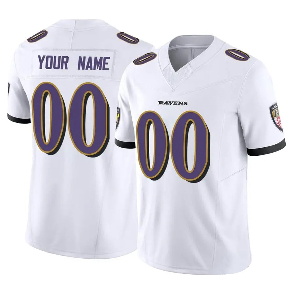 Punc Custom B.Ravens White Vapor F.U.S.E. Limited Any Name & Numbers Stitched Jerseys