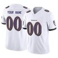 Punc Custom B.Ravens White Vapor F.U.S.E. Limited Any Name & Numbers Stitched Jerseys