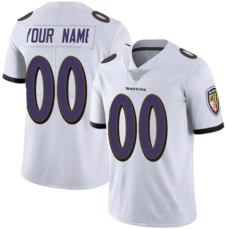 Punc Custom B.Ravens White Vapor F.U.S.E. Limited Stitched Jerseys