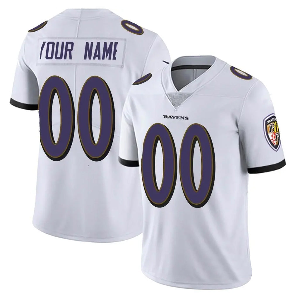 Punc Custom B.Ravens White Vapor Untouchable Game Any Name & Numbers Stitched Jerseys
