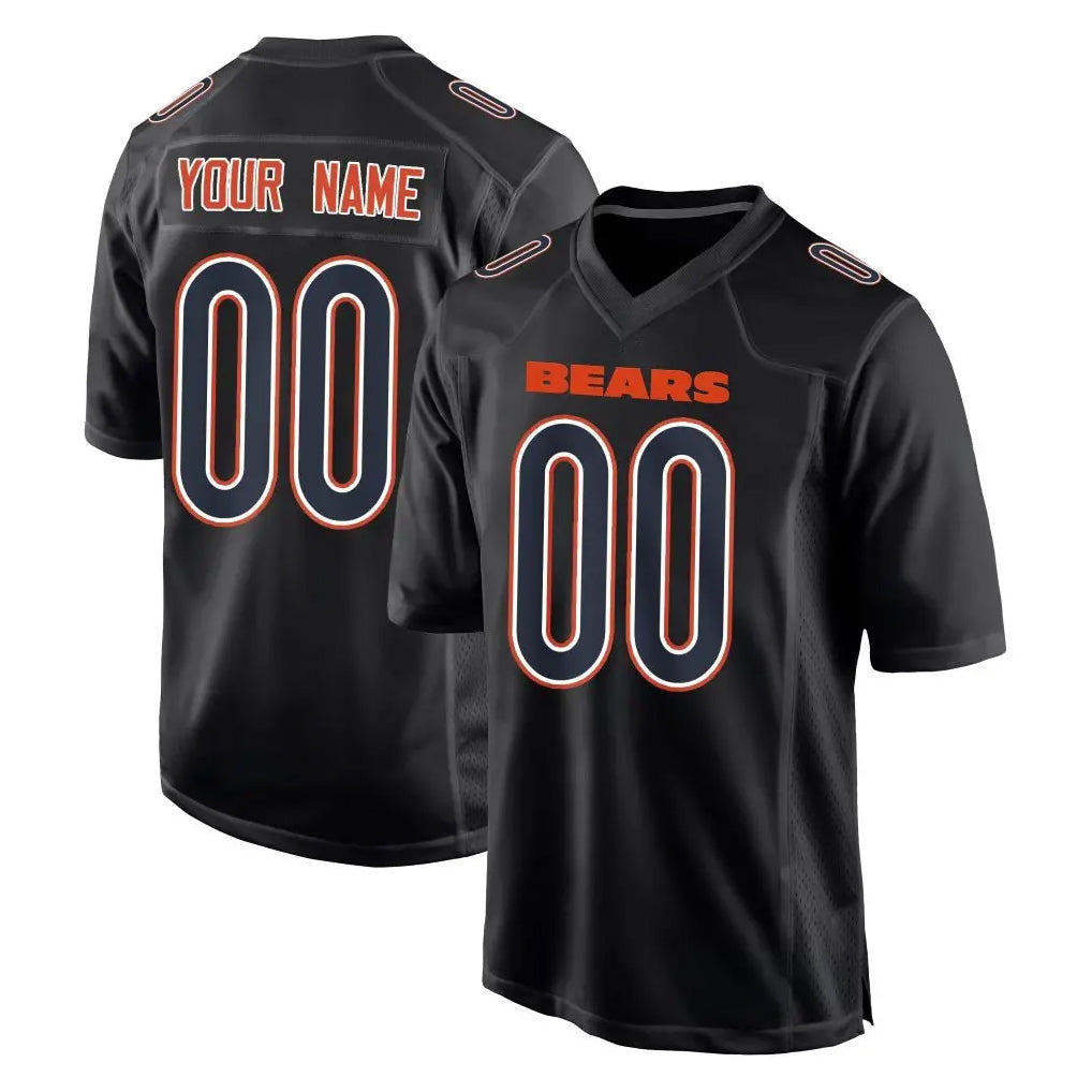 Punc Custom C.Bears Carbon Black Fashion Game Any Name & Numbers Stitched Jerseys