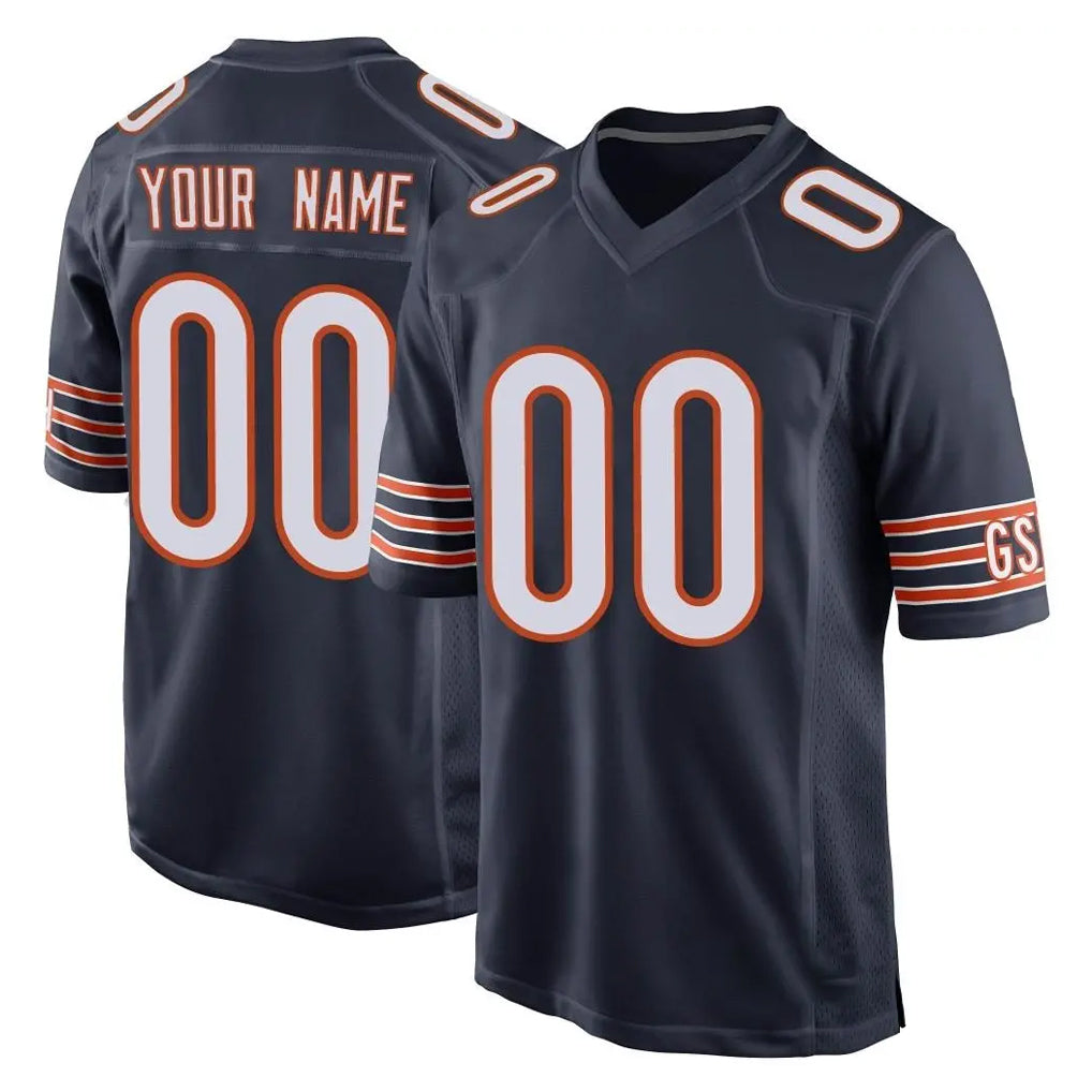 Punc Custom C.Bears Navy Home Game Any Name & Numbers Stitched Jerseys