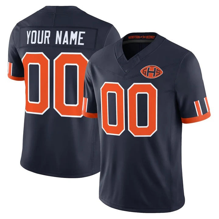 Punc Custom C.Bears Navy Rivalries Jersey - All Stitched