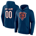 Punc Custom C.Bears Navy Team Authentic Personalized Name & Number Hoodie Stitched Jerseys