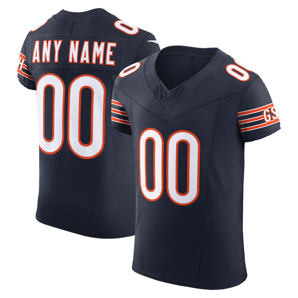 Punc Custom C.Bears Navy Vapor F.U.S.E. Elite  Stitched Jerseys