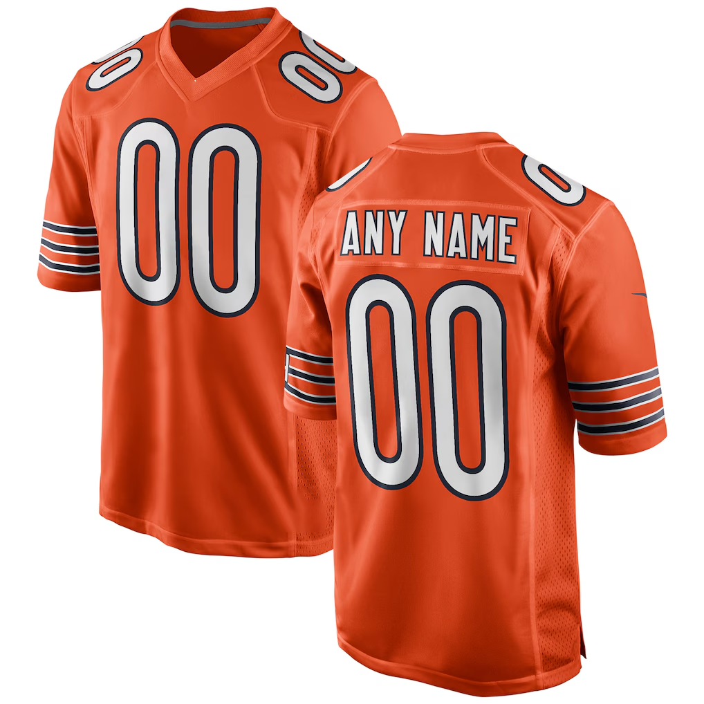 Punc Custom C.Bears Orange Alternate Custom Game Stitched Jerseys