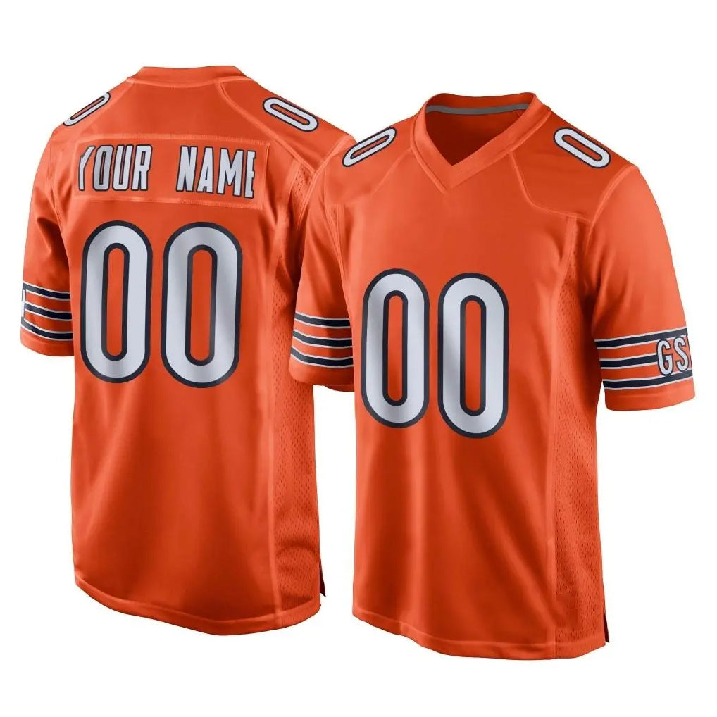 Punc Custom C.Bears Orange Home Game Any Name & Numbers Stitched Jerseys