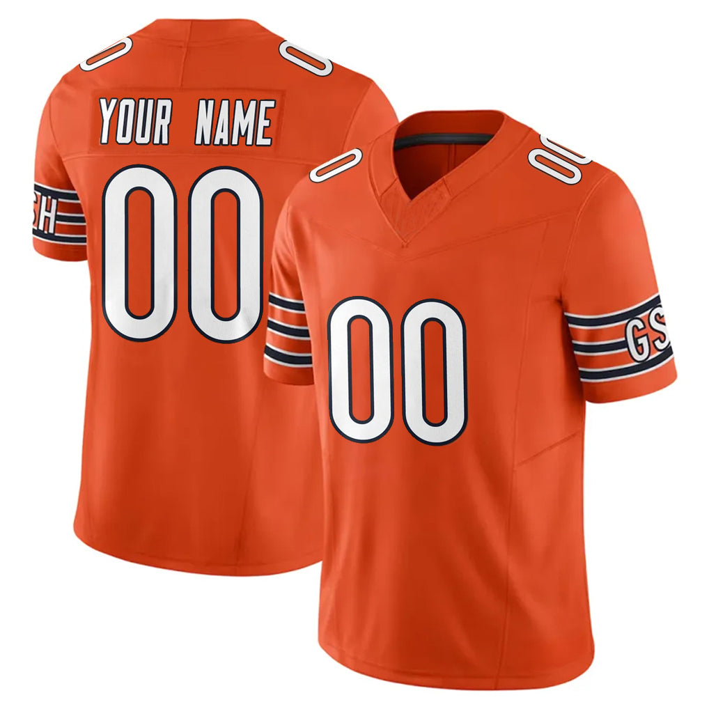 Punc Custom C.Bears Orange Vapor F.U.S.E. Limited Home Game Any Name & Numbers Stitched Jerseys