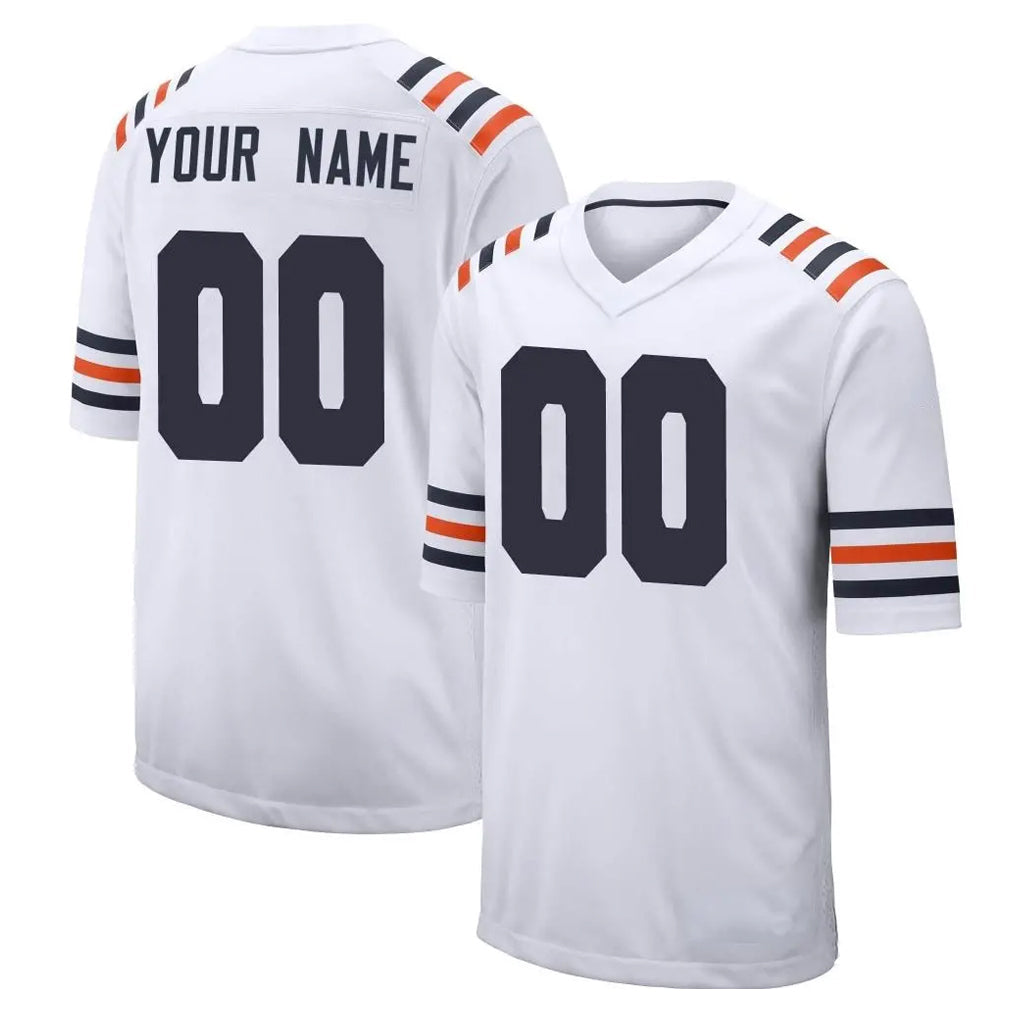 Punc Custom C.Bears White Classic Home Game Any Name & Numbers Stitched Jerseys