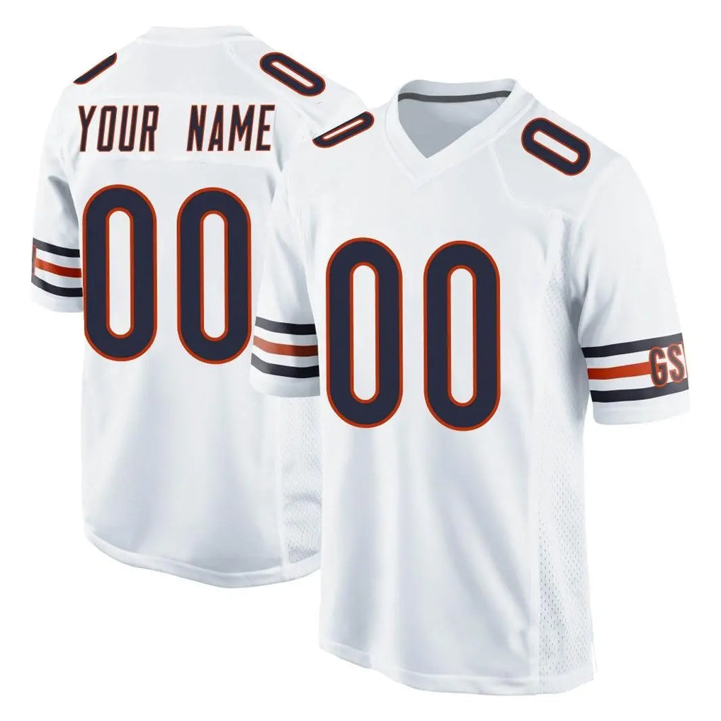 Punc Custom C.Bears White Home Game Any Name & Numbers Stitched Jerseys