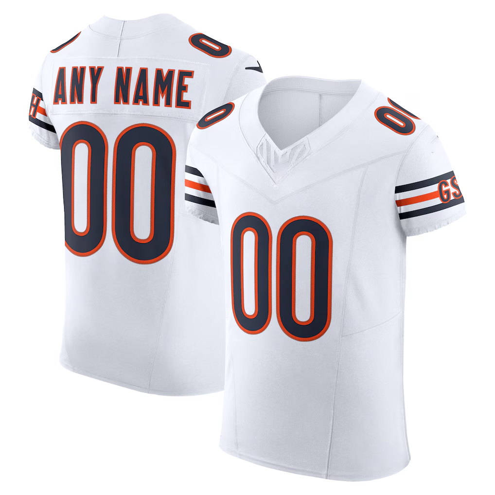 Punc Custom C.Bears White Vapor F.U.S.E. Elite Stitched Jerseys