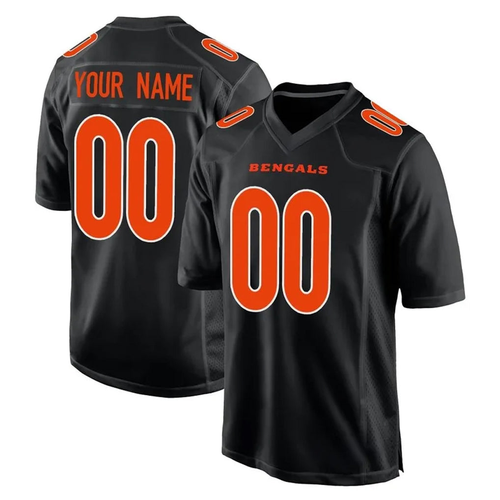Punc Custom C.Bengals Black Fashion Game Any Name & Numbers Stitched Jerseys