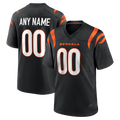 Punc Custom C.Bengals Black Home Replica Game Football Jerseys