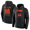 Punc Custom C.Bengals Black Home Field Pop Personalized Name & Number Hoodie Stitched Jerseys