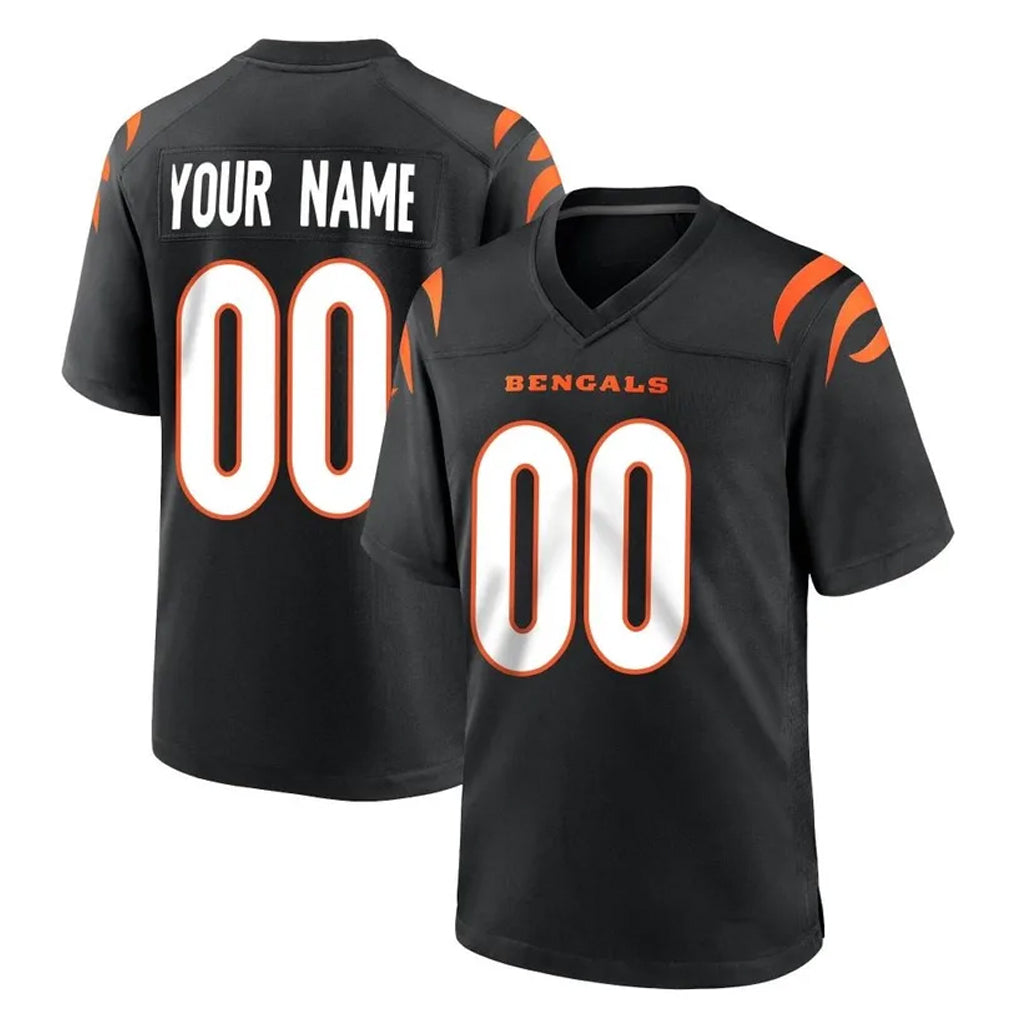 Punc Custom C.Bengals Black Home Game Any Name & Numbers Stitched Jerseys