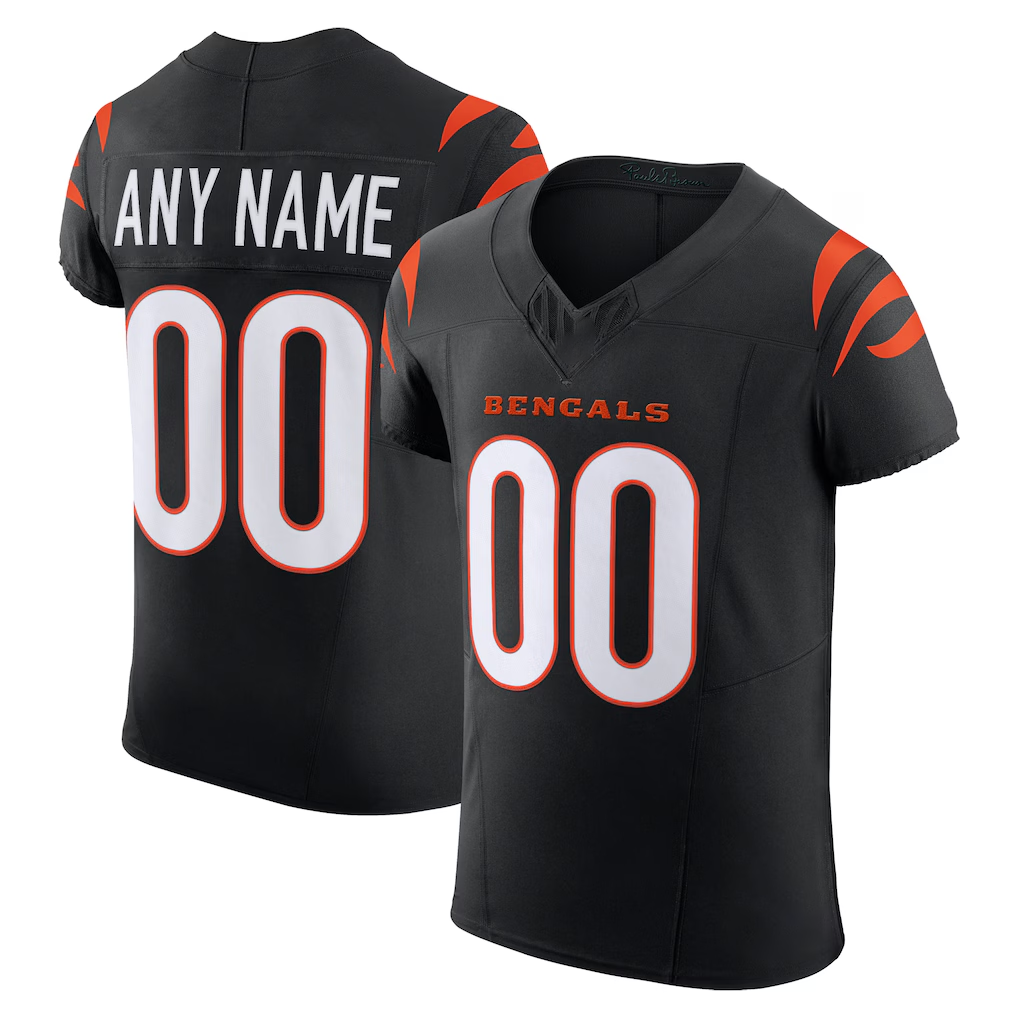 Punc Custom C.Bengals Black Team Vapor F.U.S.E. Elite Stitched Jerseys