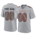 Punc Custom C.Bengals Gray Atmosphere Fashion Game Any Name & Numbers Stitched Jerseys