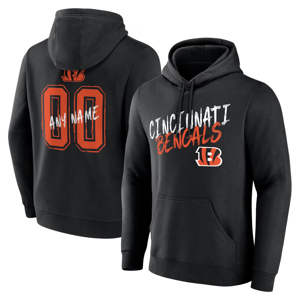 Punc Custom C.Bengals Gray Big & Tall Team Authentic Custom Hoodie Stitched Jerseys